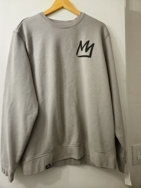 Mammoth Men’s Gray Crew Neck Pullover Sweatshirt Long Sleeve Logo Size L